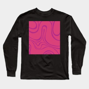 Retro Swirl - Pink Long Sleeve T-Shirt